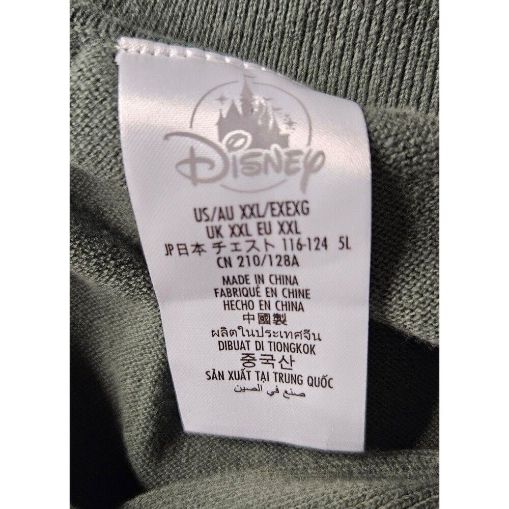 Disney Matterhorn Bobsleds Men's XXL Knitted Green Striped Polo Collar Disney - Picture 11 of 11